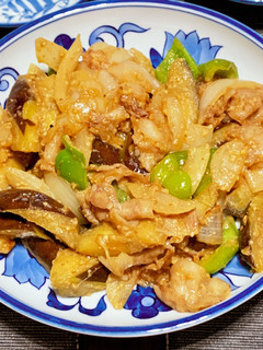 ナスと豚肉のピリ辛ゴマ味噌炒め-レシピのメイン写真