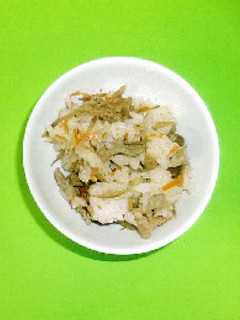 【市保育給食】豚肉とごぼうの混ぜごはん-レシピのメイン写真