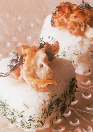 国旗カラーパリおにぎり★青のり&ホタテ梅-レシピのメイン写真