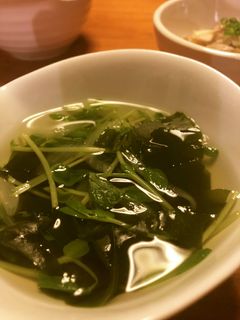 豆苗とわかめの和風スープ-レシピのメイン写真