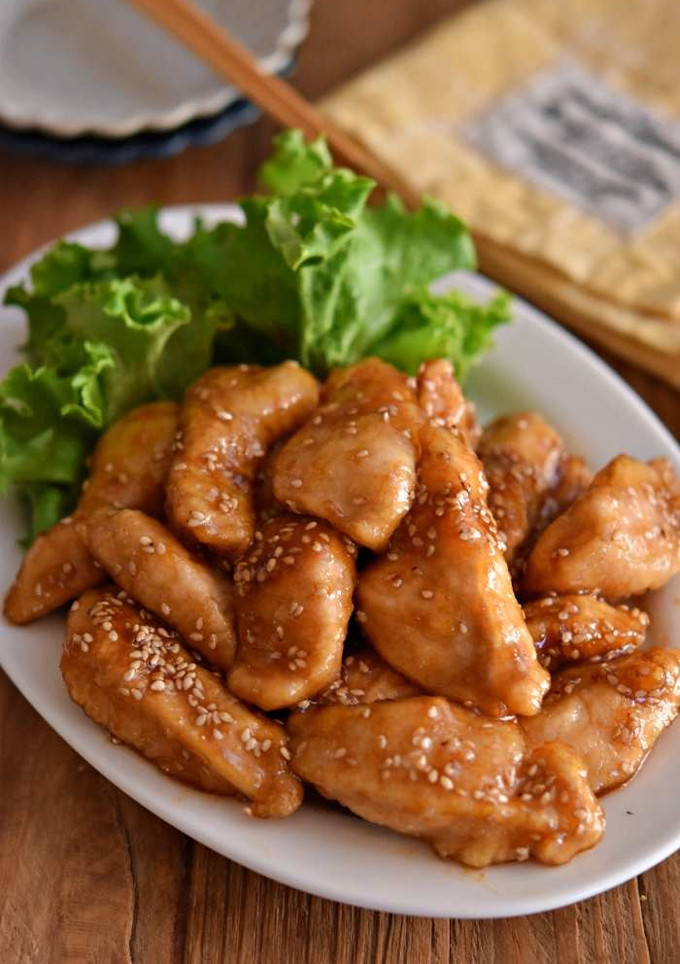 鶏むね肉の甘辛照り焼き【冷凍作り置き】-レシピのメイン写真