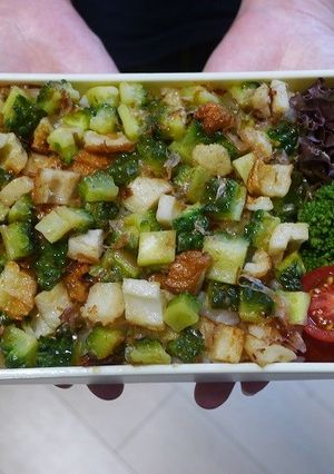 ゴーヤとちくわのおかか和え丼弁当-レシピのメイン写真