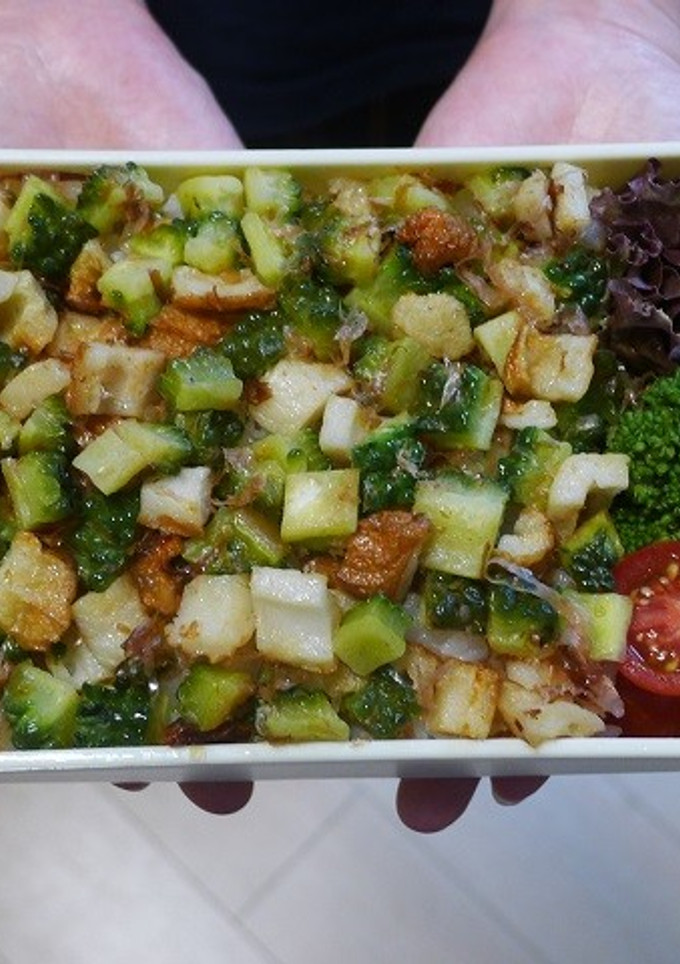 ゴーヤとちくわのおかか和え丼弁当-レシピのメイン写真
