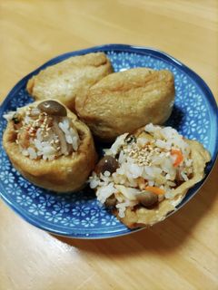 あさりとしめじの炊き込みご飯いなり-レシピのメイン写真