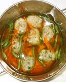 香草つくねスープ♪潤い不足の咳に簡単薬膳