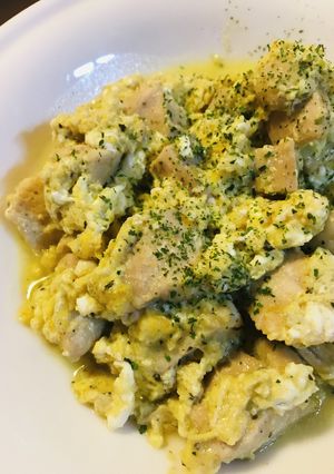 鶏肉の野菜炒め●鶏胸肉のハーブ玉子とじ-レシピのメイン写真