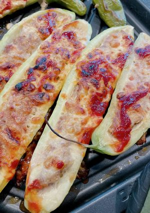 Bistroゴーヤに肉とチーズで焼く-レシピのメイン写真