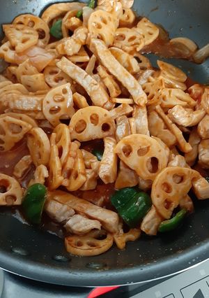 レンコンとトンカツ肉の酢豚-レシピのメイン写真