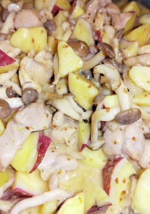 さつまいもと鶏肉のマヨハニーマスタード-レシピのメイン写真