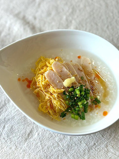 ご飯から作る✨サラダチキンでアジアン粥-レシピのメイン写真