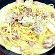 豚こまと白菜のクリームパスタ