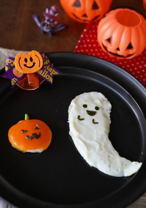 卵の白身と黄身で☆簡単☆ハロウィン-レシピのメイン写真