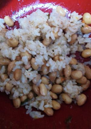 炊飯ジャーで大豆と椎茸のピラフ-レシピのメイン写真