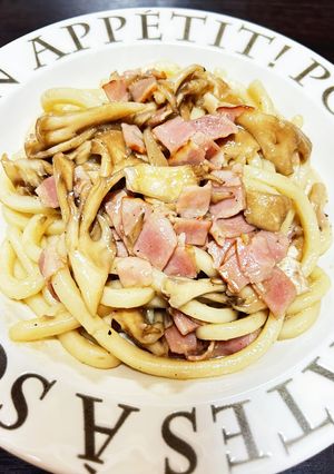 簡単！舞茸とベーコンの焼きうどん-レシピのメイン写真