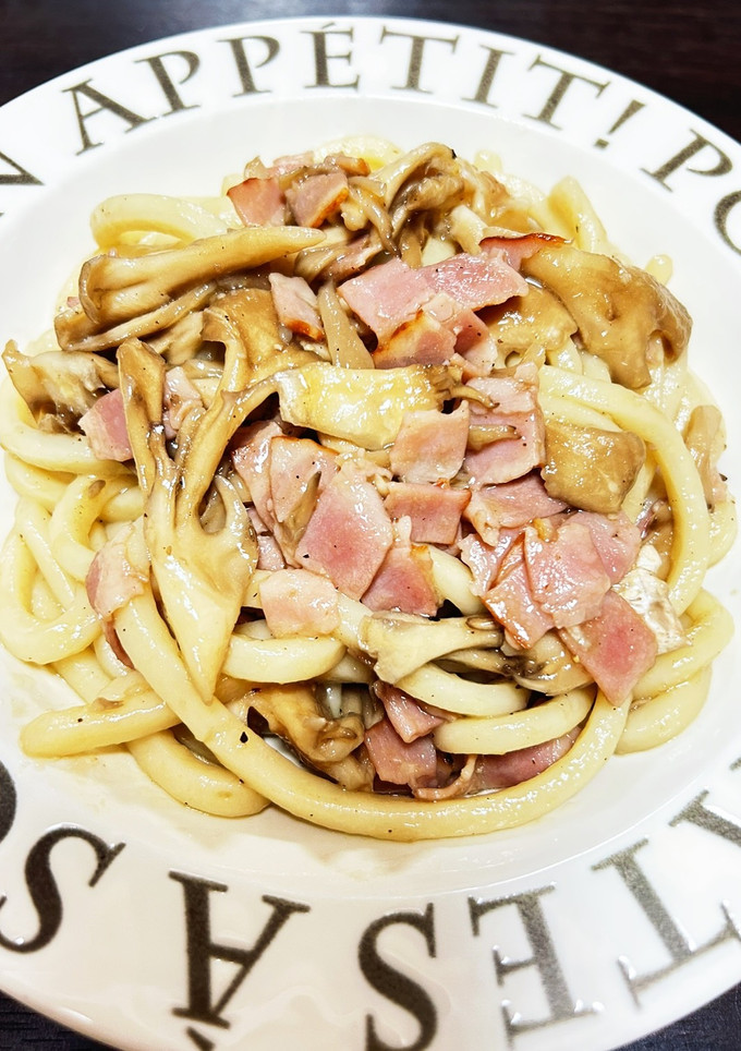 簡単！舞茸とベーコンの焼きうどん-レシピのメイン写真