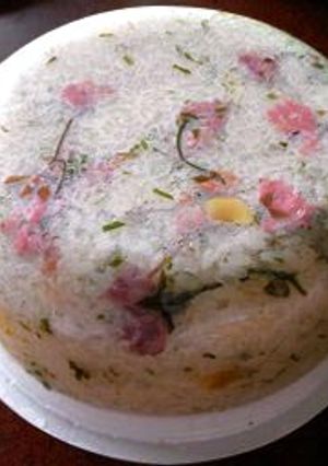 春爛漫♪桜おこわのケーキ仕立て♡-レシピのメイン写真