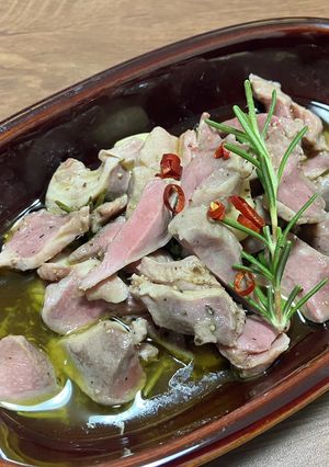 低温調理 砂肝のコンフィ-レシピのメイン写真
