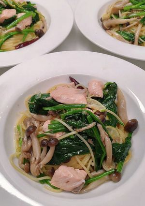 秋鮭ときのこのパスタ-レシピのメイン写真