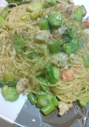 空豆とえびの春パスタ-レシピのメイン写真