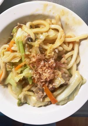 たっぷり野菜簡単中華風オイ味噌焼うどん-レシピのメイン写真