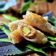 葉生姜と豚ロースのライスペーパー揚げ