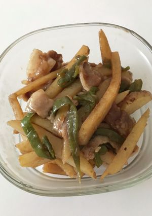 レンジで簡単！じゃがいもの青椒肉絲風♫-レシピのメイン写真