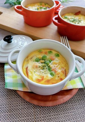 生クリーム不使用！節約ココットキッシュ-レシピのメイン写真