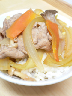 豚丼♪♪お肉を柔らか~く煮込みました-レシピのメイン写真
