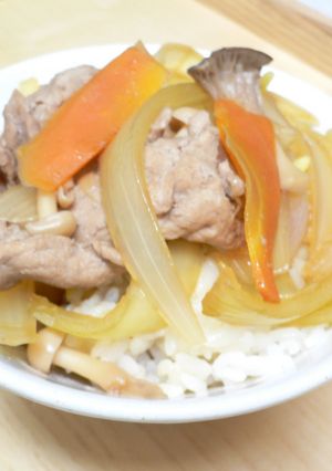 豚丼♪♪お肉を柔らか～く煮込みました-レシピのメイン写真