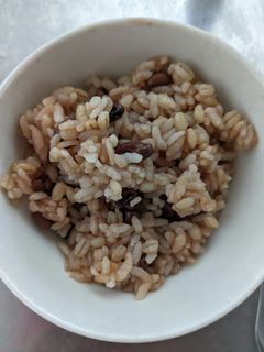 もち麦ごはんお赤飯風 圧力なべ時短レシピ-レシピのメイン写真