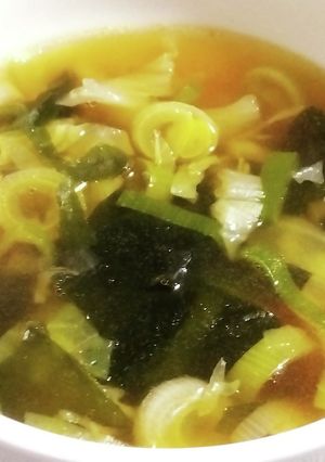 わかめと長ねぎの醤油中華スープ-レシピのメイン写真