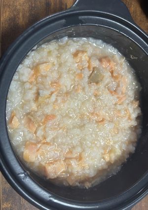 鮭と梅酒のおかゆ-レシピのメイン写真