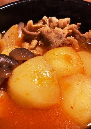 15分|雨鍋♪豚肉じゃがいもチゲ★감자-レシピのメイン写真