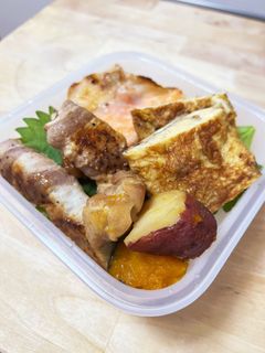 焼肉のタレ☆カボチャの豚肉くるくる巻弁当-レシピのメイン写真