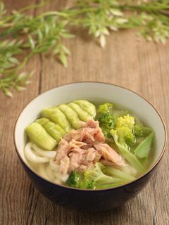 簡単!ツナと焼き茄子のうどん-レシピのメイン写真