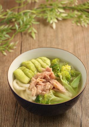簡単!ツナと焼き茄子のうどん-レシピのメイン写真