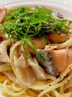 鮭ときのこのクリームパスタ-レシピのメイン写真