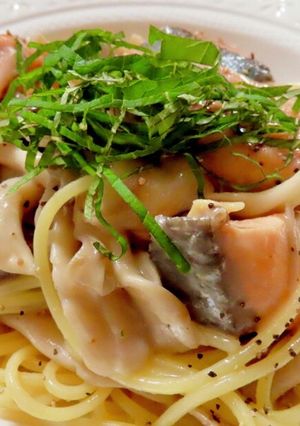 鮭ときのこのクリームパスタ-レシピのメイン写真