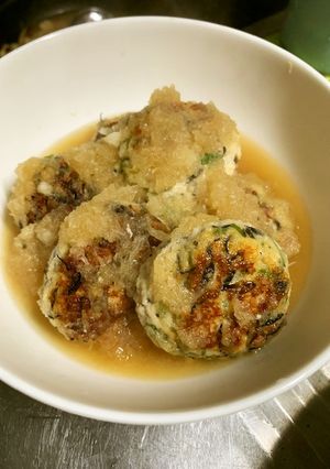 鶏むね肉のつくねみぞれ煮-レシピのメイン写真