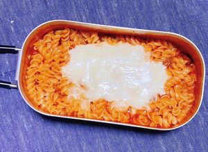 【災害・キャンプ飯】ミートソースマカロニ-レシピのメイン写真
