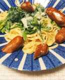 ほうれん草とウインナーのクリームパスタ