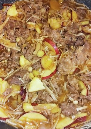 さつまいもと牛肉の甘辛炒め煮-レシピのメイン写真