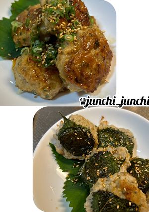♡レンコンと鶏ひき肉のつくね♡2種類♡-レシピのメイン写真