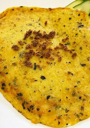 ふわふわ鉄板焼き〜藍茶入り〜-レシピのメイン写真