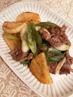 簡単♡長芋と牛肉の甘辛醤油炒め-レシピのメイン写真