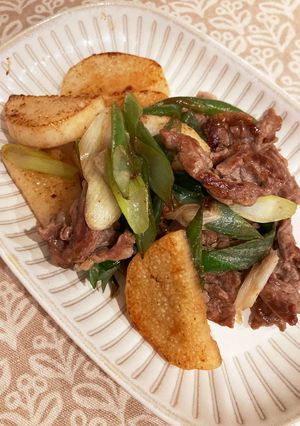 簡単♡長芋と牛肉の甘辛醤油炒め-レシピのメイン写真