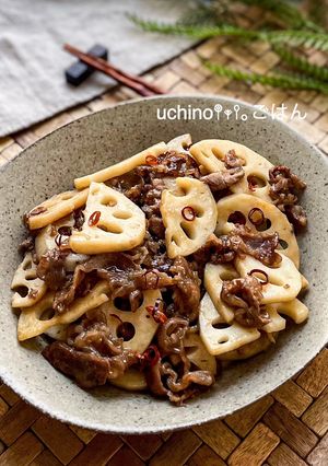 れんこんと牛肉のとろりん♡きんぴら-レシピのメイン写真