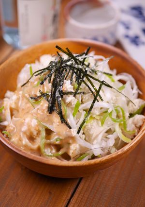 ネギとごまだれわさびの崩し豆腐サラダ-レシピのメイン写真