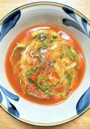 カニカマと豆苗の天津飯☆簡単ウマシ-レシピのメイン写真