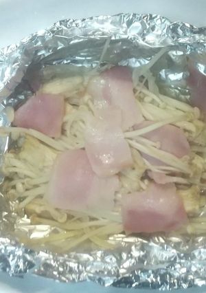エノキのホイル焼きと歯に詰まらないコツ-レシピのメイン写真